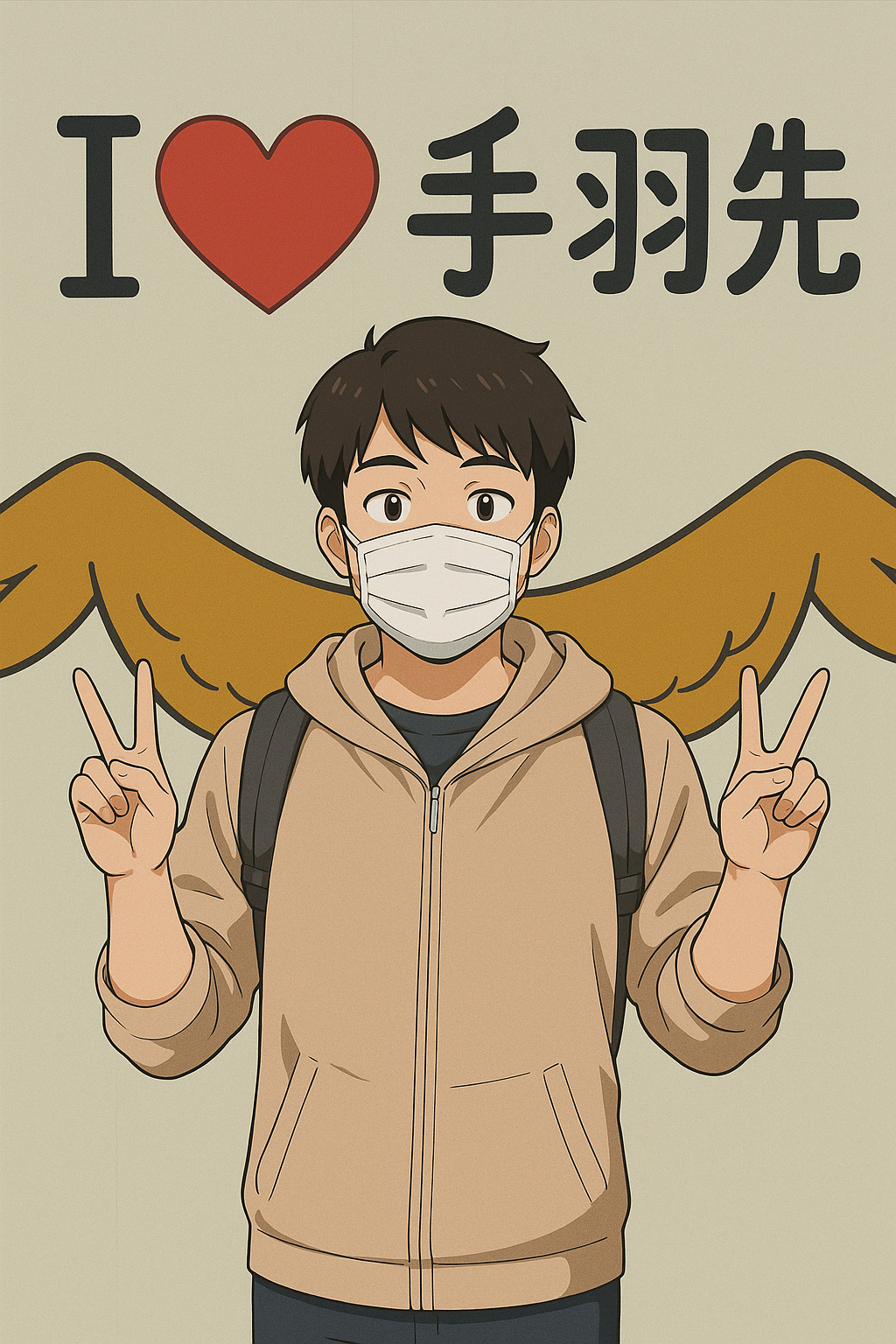 生成AIで自撮りをアニメ風にしてもらった